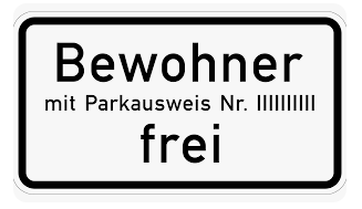 Bewohnerparkzone (1020-32*)